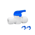 Inline Shutoff Ball Valve | Push Fit Quick Connect | 1/4"