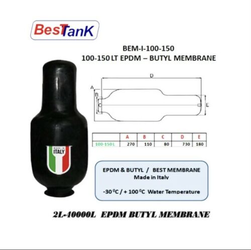 Bladder For 100L Pressure Water Tank, Drinking Water Compatible mad...