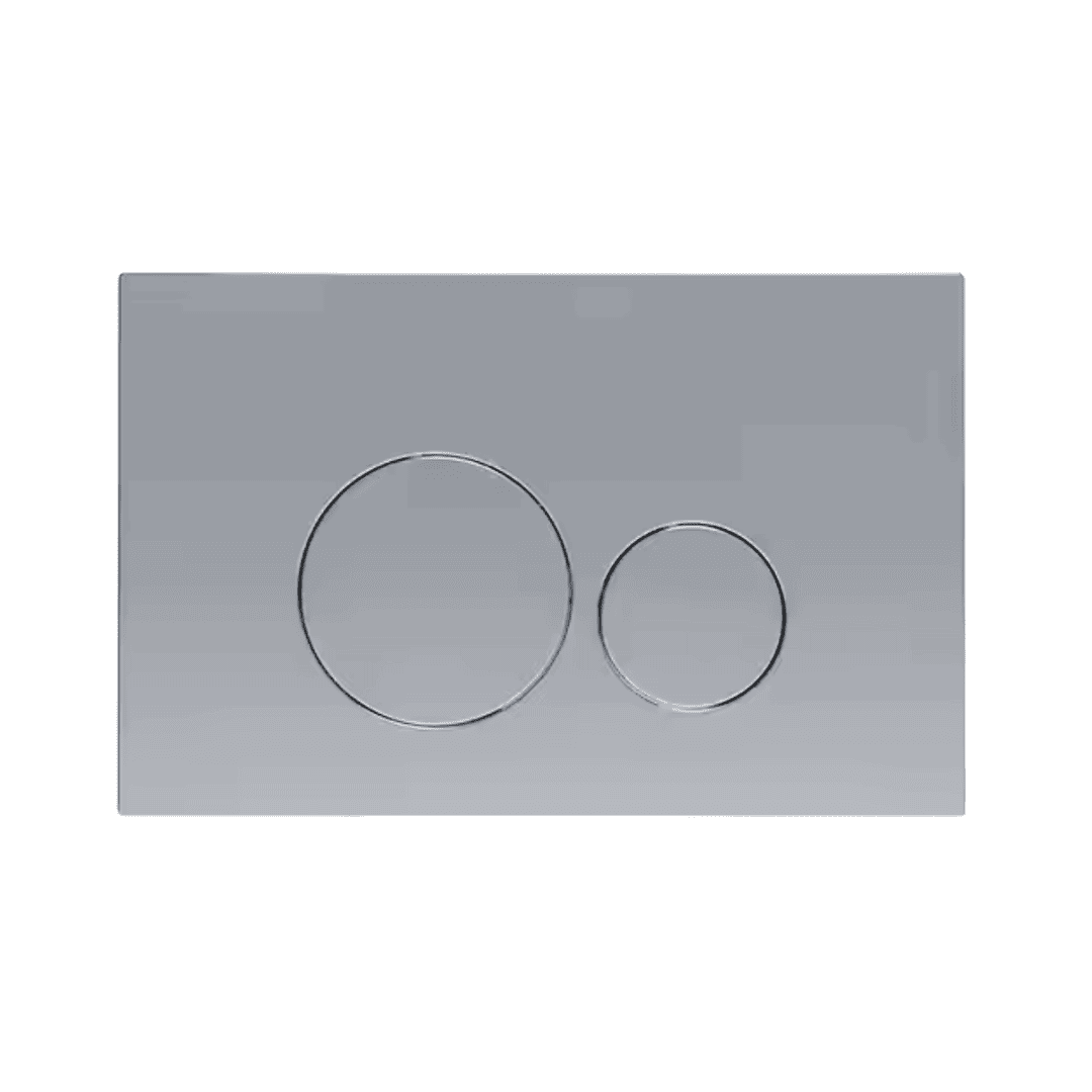 In-Wall Dual Flush Toilet Button Faceplate – Circular Design in Bla...