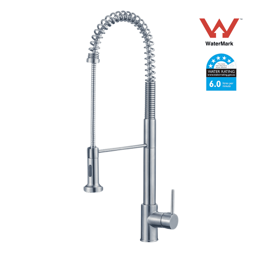 Tall Spring Loaded Kitchen Mixer with Pull-Out Spray in Polished Ch...