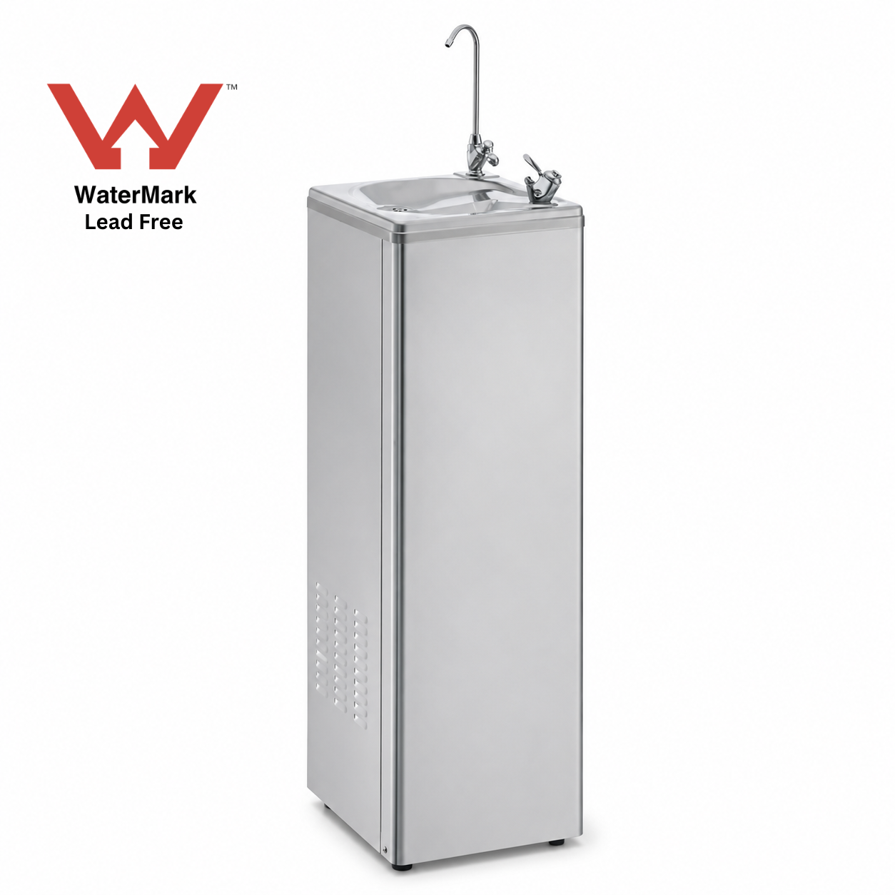 Commercial Water Bubbler | Stainless Steel | Square | WaterMark