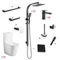 Complete Bathroom Package 1B | Matte Black | Watermark Certified