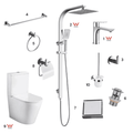 Complete Bathroom Package 1C | Polished Chrome | Watermark Certified