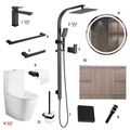 Complete Bathroom Package 4B | Matte Black | Watermark Certified