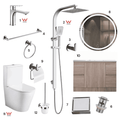 Complete Bathroom Package 4C | Polished Chrome | Watermark Certified