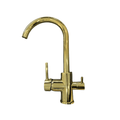 3 Way Kitchen Tap for RO Water Filters - Mixer in Shiny Gold