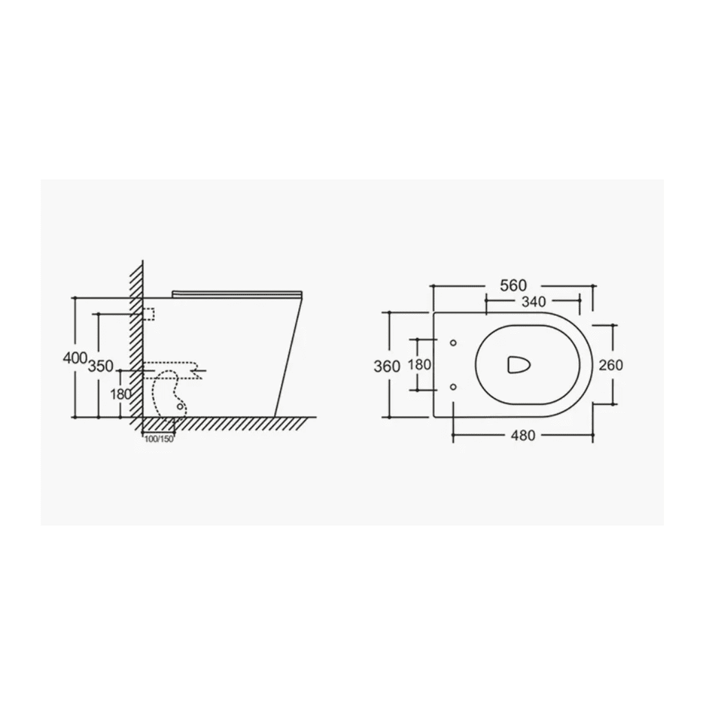 In Wall Concealed Cistern Toilet Rimless floor mount Pan chrome but... — image 8