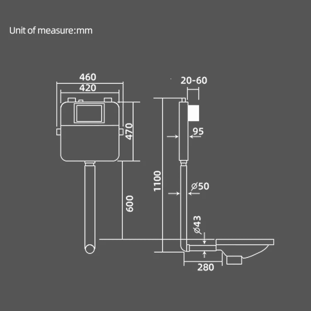 In Wall Concealed Cistern Toilet Rimless floor mount Pan chrome but... — image 6