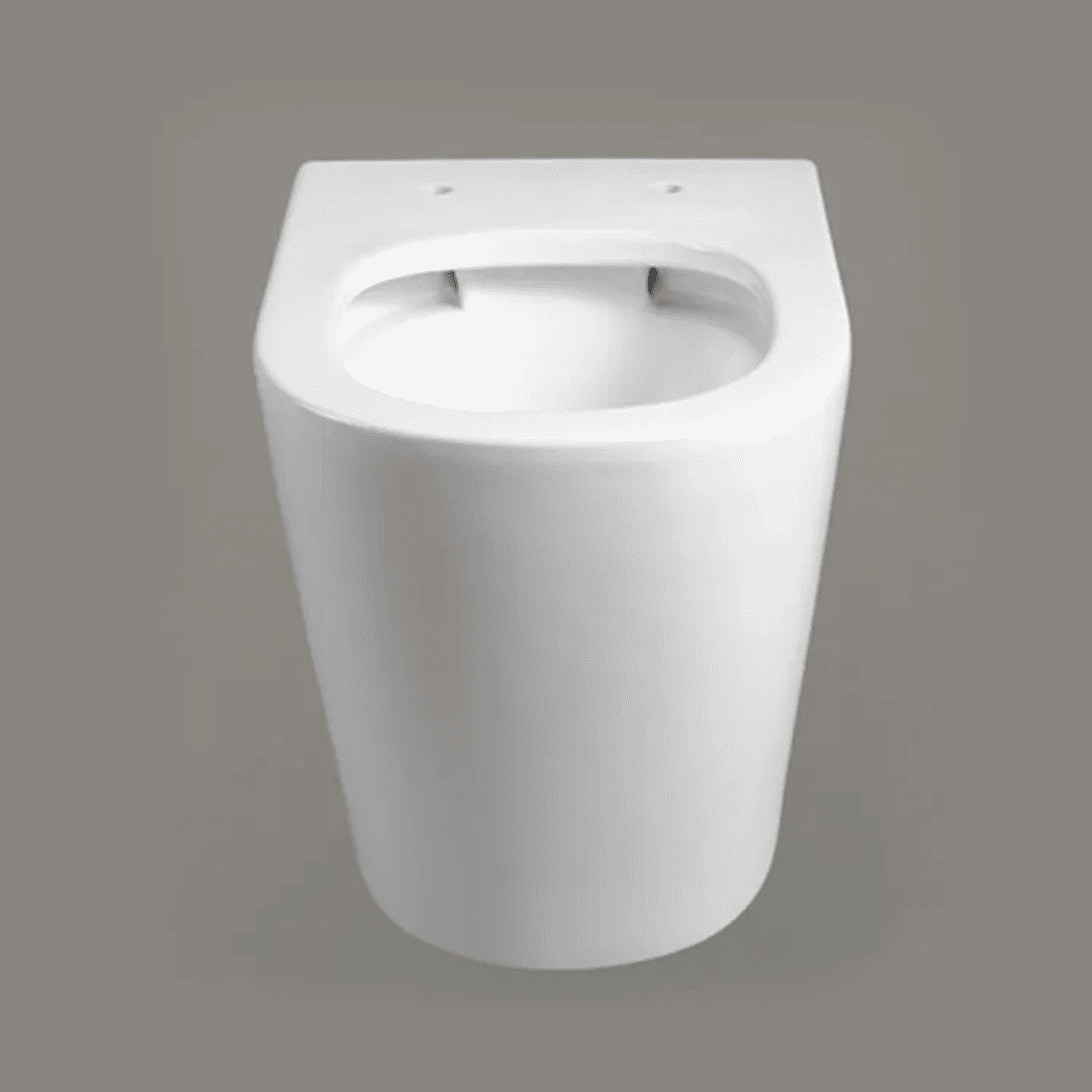 In Wall Concealed Cistern Toilet Rimless floor mount Pan chrome but... — image 4