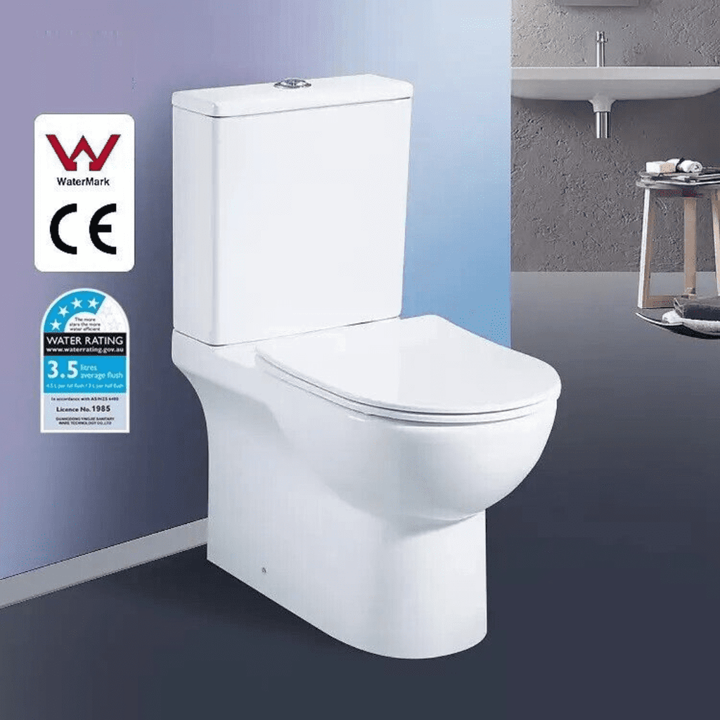 Toilet Rimless Modern Watermark Ceramic p trap Commode modern 2Piec...