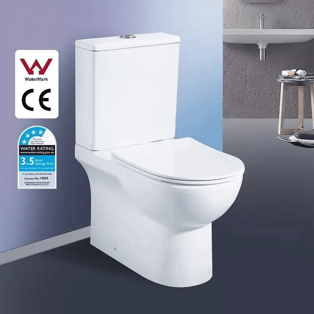 Toilet Rimless Modern Watermark Ceramic p trap Commode modern 2Piec...
