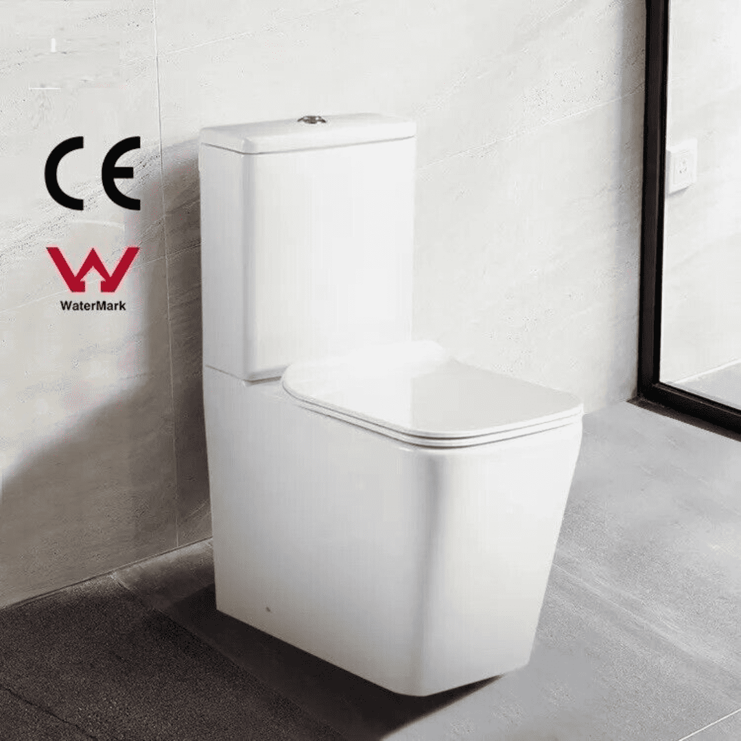 Rimless Watermark Wash Down Toilet | Soft Close Seat | WELS Rated