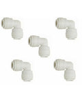 5 x 1/4" Push Fit Pipe Fitting Elbow Tube Connector Joiner Water Fi...