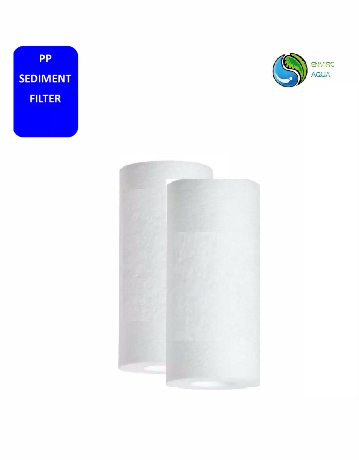 2X Poly Spun Water Filter Cartridge 5 Micron Sediment 20" x 4.5" Wh...
