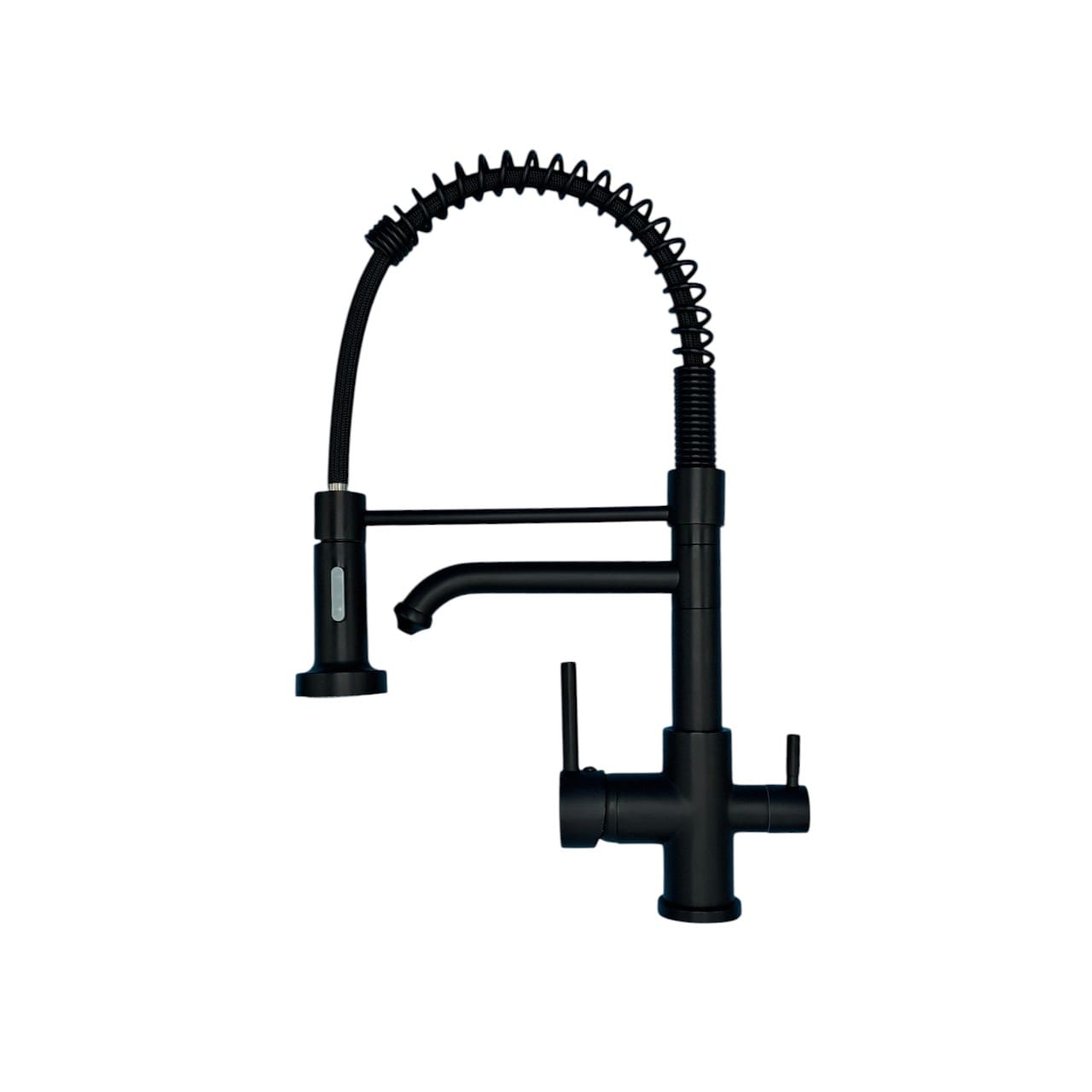 Spring Loaded 3 Way RO Tap - Kitchen Mixer in Black, Chrome and Nickel