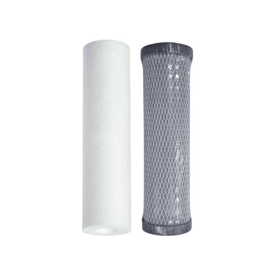 Twin Pair of Water Filter Cartridges – Premium Carbon (CTO) + Sedim...